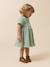 Short cotton gauze dress sage green 