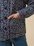 Flowered jacket blue 