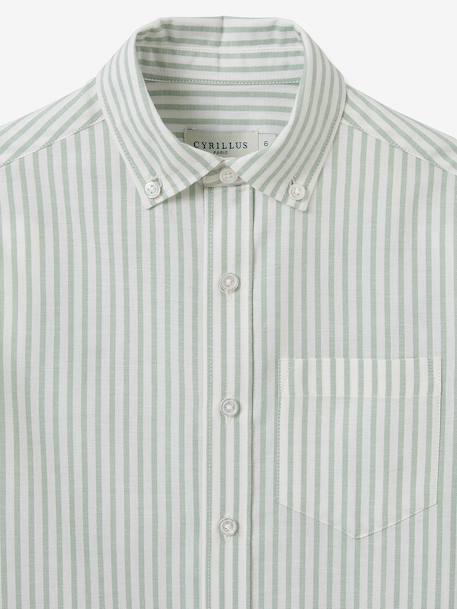 Striped long shirt green 