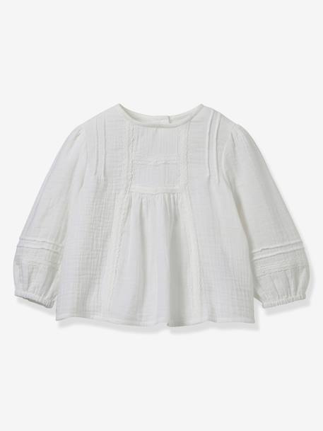 Cotton muslin blouse white 