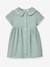 Short cotton gauze dress sage green 