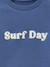 Sweatshirt with slogan in organic cotton denim blue 
