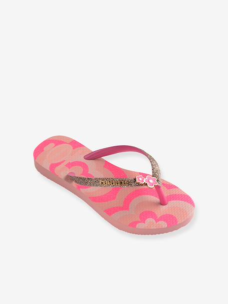 Glitter flip-flops rose 
