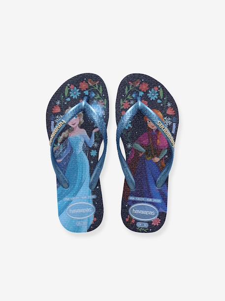 Disney princess flip-flops navy blue+rose 