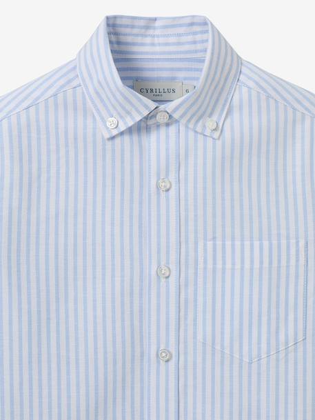 Striped long-sleeved shirt striped blue 