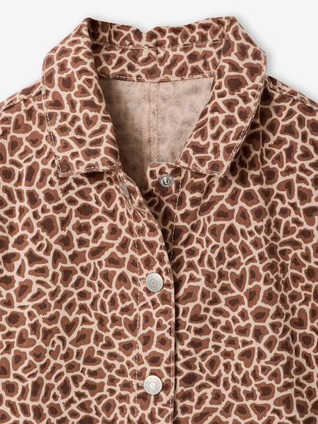 Girls' cotton twill playsuit beige 