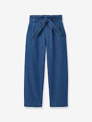 Denim trouser with belt Girls-Denim trouser with belt