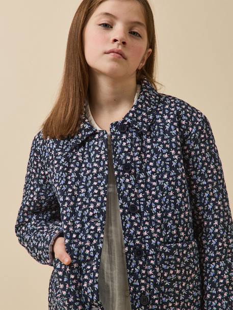 Flowered jacket blue 