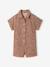 Girls' cotton twill playsuit beige 