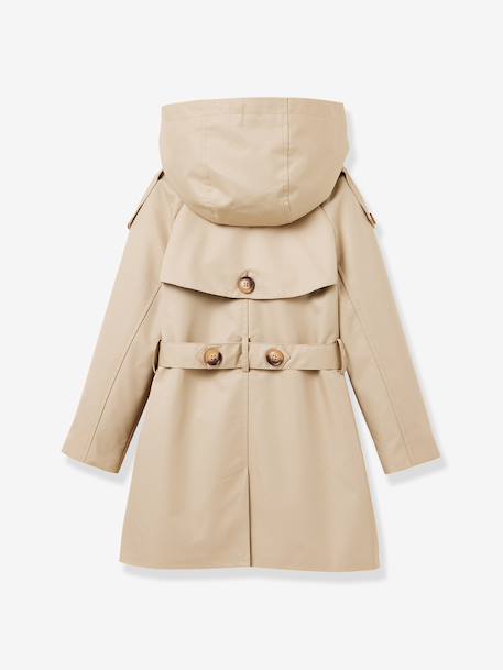 Trench coat with belt for children beige 