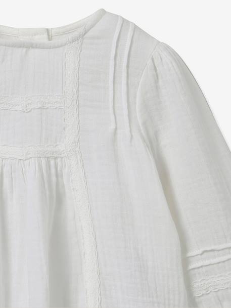 Cotton muslin blouse white 