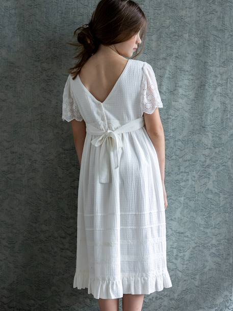 Girl's long dress white 