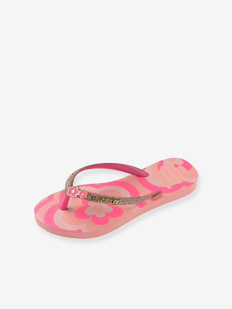 Glitter flip-flops rose 