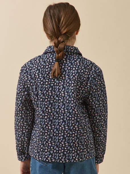 Flowered jacket blue 