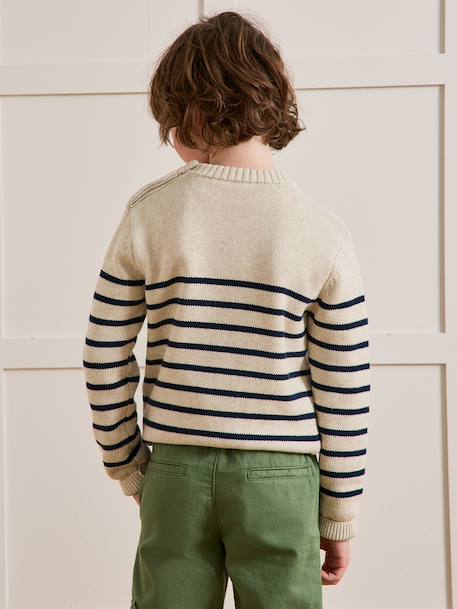 Striped jumper for boys striped blue 