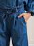 Denim trouser with belt brut denim 