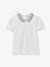 T-shirt with fancy collar in organic cotton light pink 