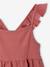 Girl's sleeveless dress navy blue+old rose 