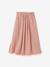 Long organic cotton gauze skirt pale pink 