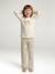 Pack of 2 girls' short-sleeved short pyjamas ecru 