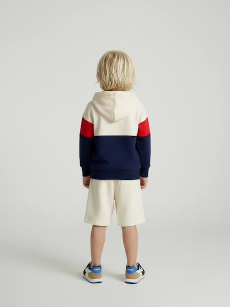 Bermuda Shorts for Boys ecru+medium blue 