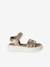 Girls' leather touch-fastening sandals gold 