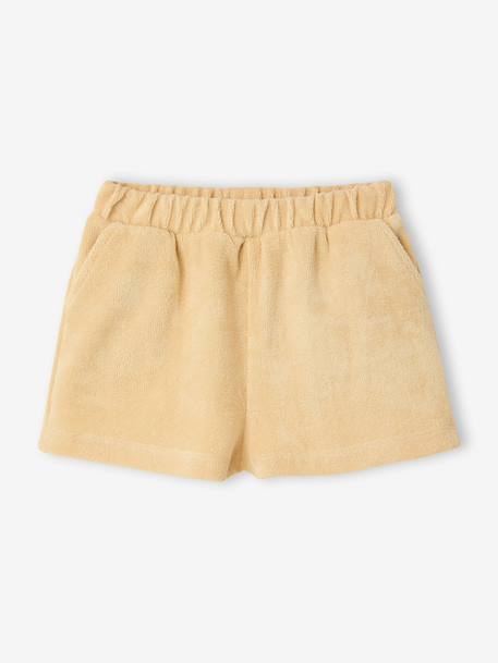 Set of top and short pale yellow 