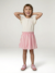 2-in-1-Effect Dress for Girls ecru+indigo+pale pink+striped pink 
