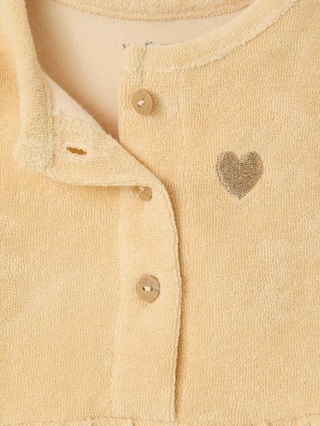 Set of top and short pale yellow 
