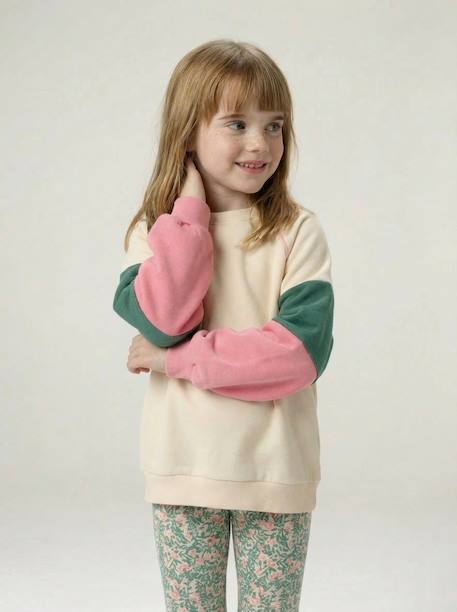 Girl's sportswear sweatshirt ecru 