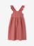 Girl's sleeveless dress navy blue+old rose 