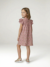 Cotton Gauze Dress with Floral Print, for Girls beige+pale pink+printed beige+rose+vanilla 