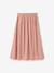 Long organic cotton gauze skirt pale pink 