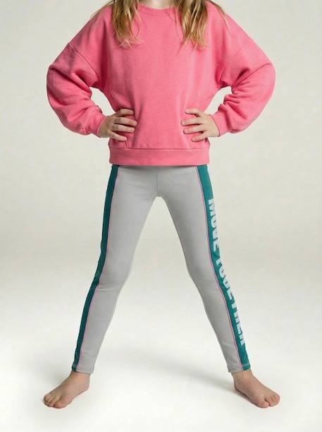 Girls' sweatshirt and leggings set marl grey 