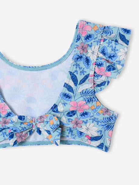 Girl's two-piece swimsuit aqua green 