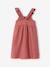 Girl's sleeveless dress navy blue+old rose 