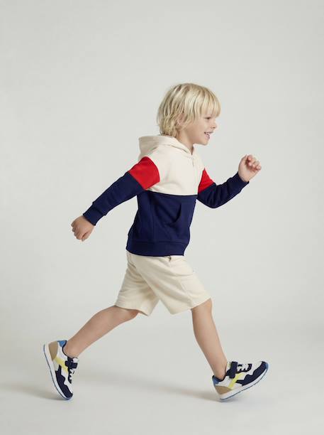 Bermuda Shorts for Boys ecru+medium blue 