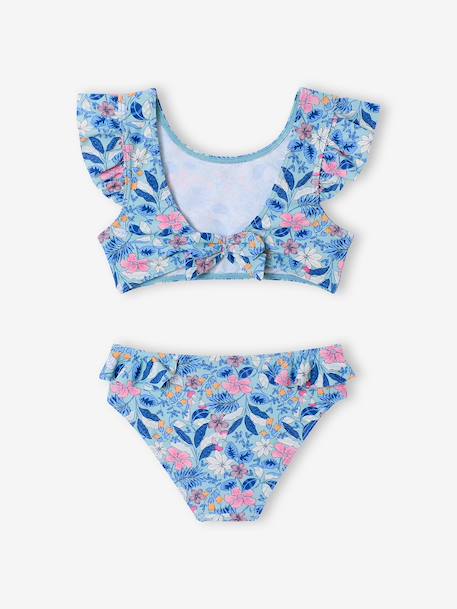 Girl's two-piece swimsuit aqua green 