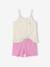 Pack of 2 ribbed floral pyjama shorts ecru 