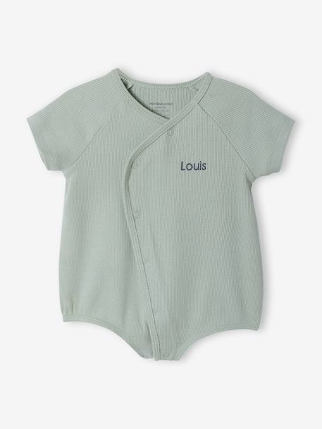 Pack of 2 customisable baby playsuits sage green 