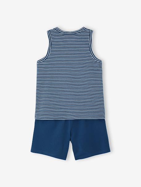 Pack of 2 boys' pyjamas shorts blue 