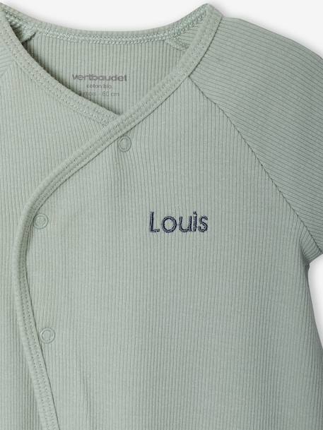 Pack of 2 customisable baby playsuits sage green 