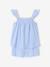 Girls' cotton braces pyjama shorts sky blue 