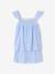Girls' cotton braces pyjama shorts sky blue 