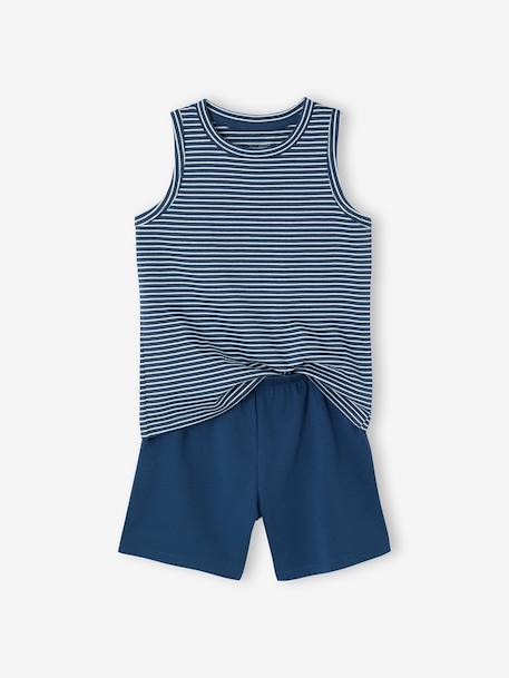 Pack of 2 boys' pyjamas shorts blue 