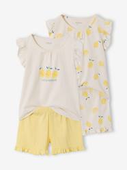 Girls-Pack of 2 short-sleeved pyjamas for girls