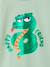 Boys' sparkly space print T-shirt almond green+night blue 