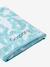 Beach / Bath Towel with Recycled Cotton mauve+mint green+printed blue 