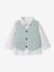 Set: shirt, cardigan and bow tie for babies sage green 
