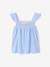 Girls' cotton braces pyjama shorts sky blue 